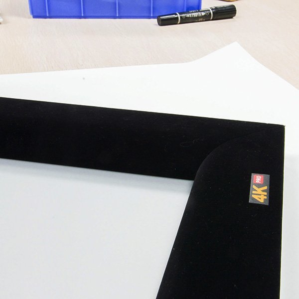 Tela de projeção de quadro fixo de alumínio personalizado grande cinema de 120 polegadas