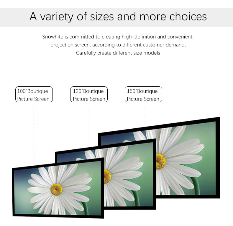 Tela de projeção de quadro fixo 4K Ultra HD