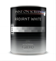 Tela de projeção revestimento de tinta na tela à base de água e baixo VOC Radiant White