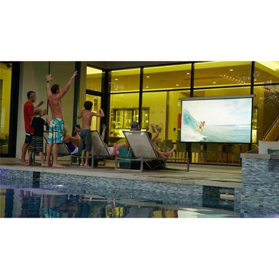 RENIGIÇÃO ABIENTE DE SOLO PRO 2 SOLO PRO 2, bateria de íons de lítio, tela de projetor tensionada acusticamente transparente - 100 "(49x87) - 16: 9 - Slate 1.2 - SPT100SL12