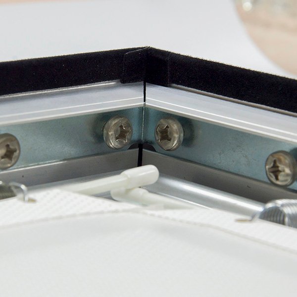 Tela de projetor de home theater com moldura fina curvada