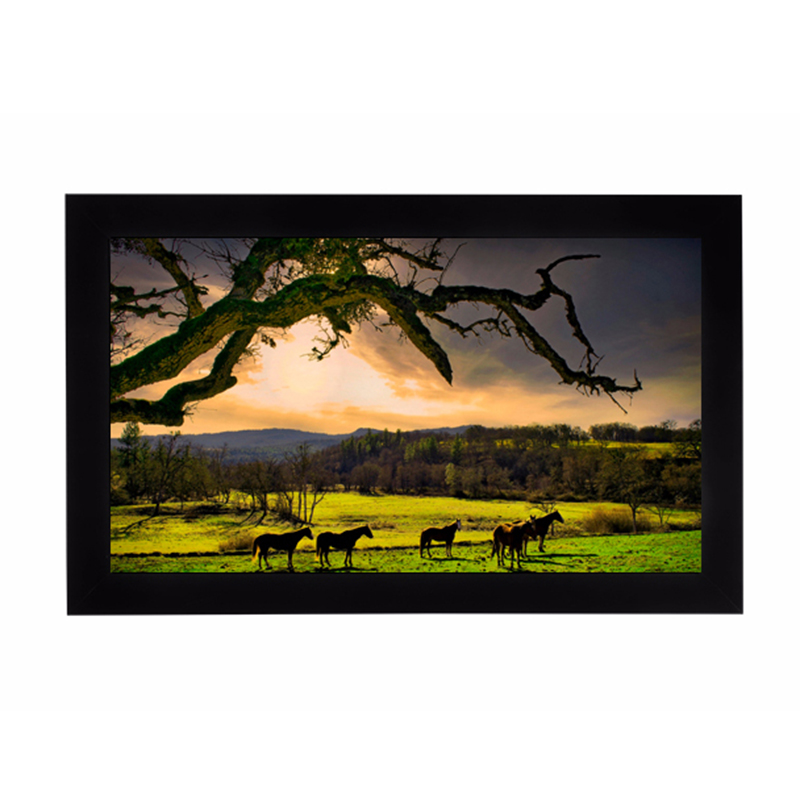 Tela de quadro fixo de cinema em casa