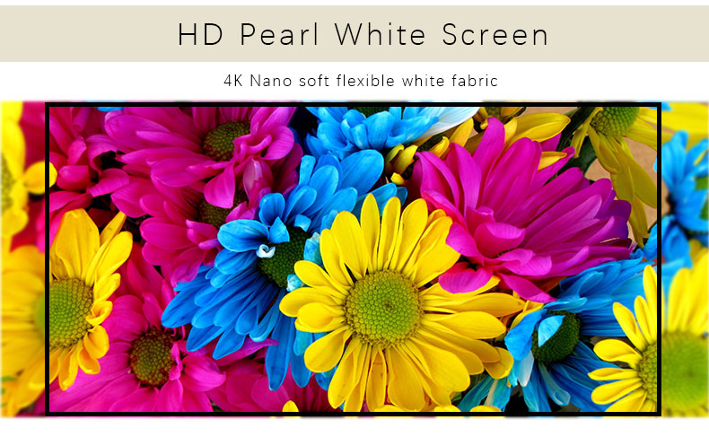 Tela de projeção de quadro fixo ultra estreito de 10 mm